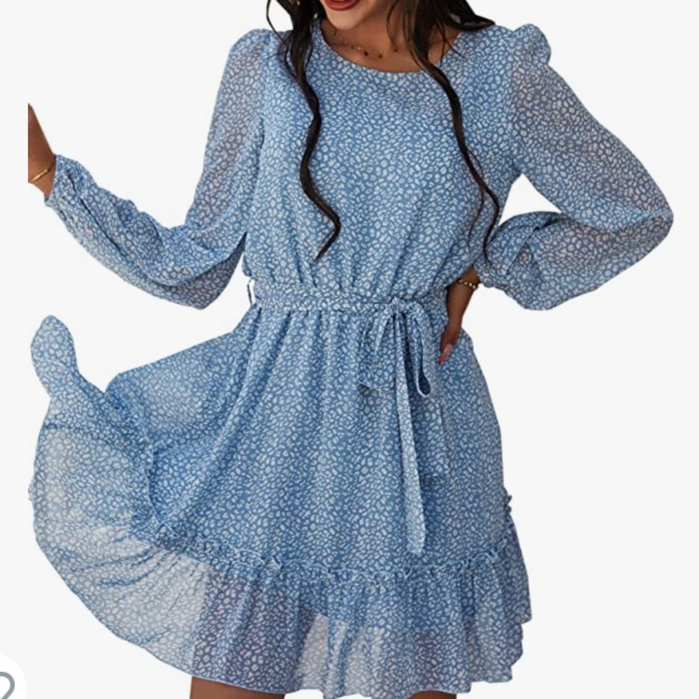 Viral blue dress Sz L